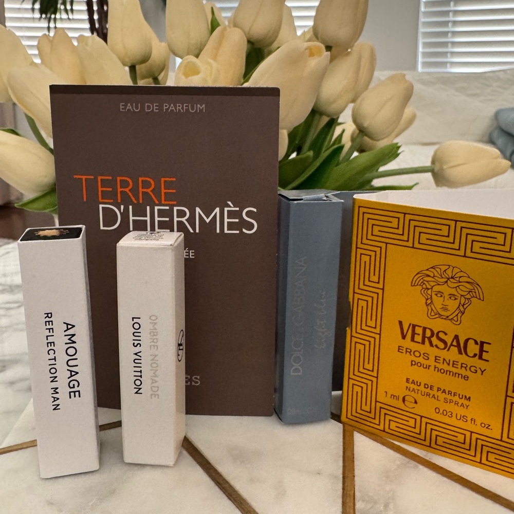 NEW Men’s Designer/ Niche Perfume Sample Set - Amouage, LV, Hermes, Versace, D&G